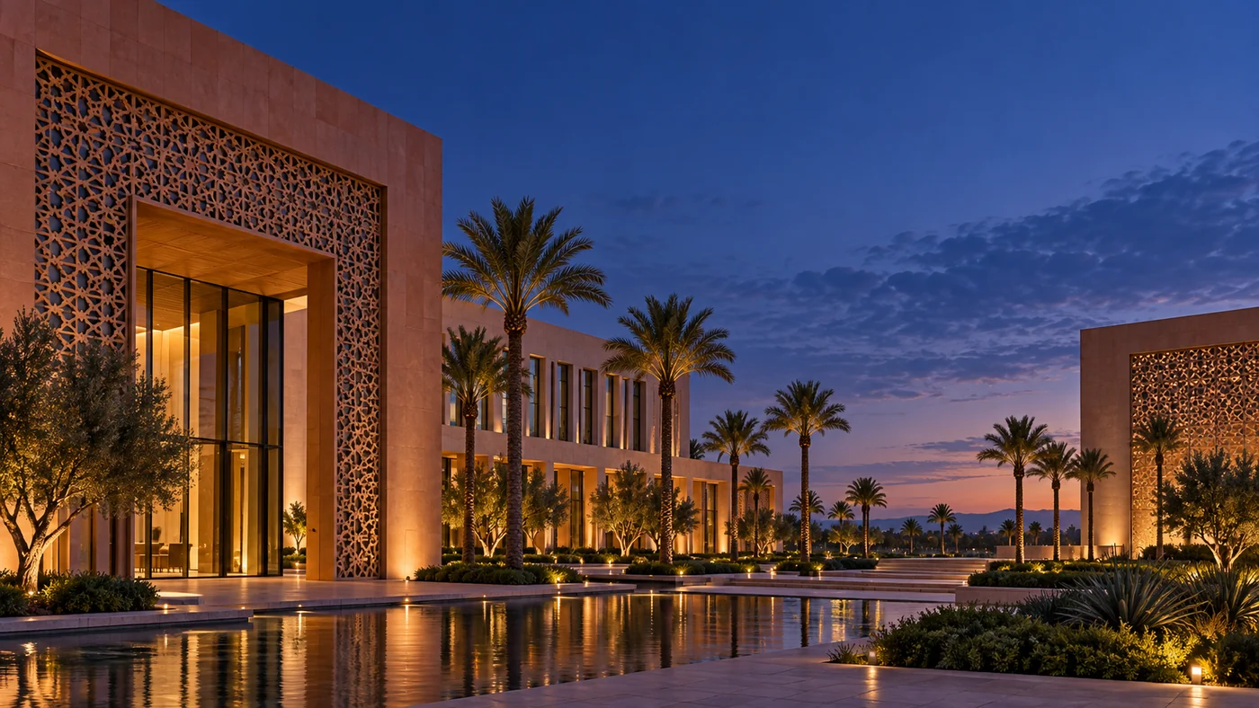 Architecturally distinctive landmark environment